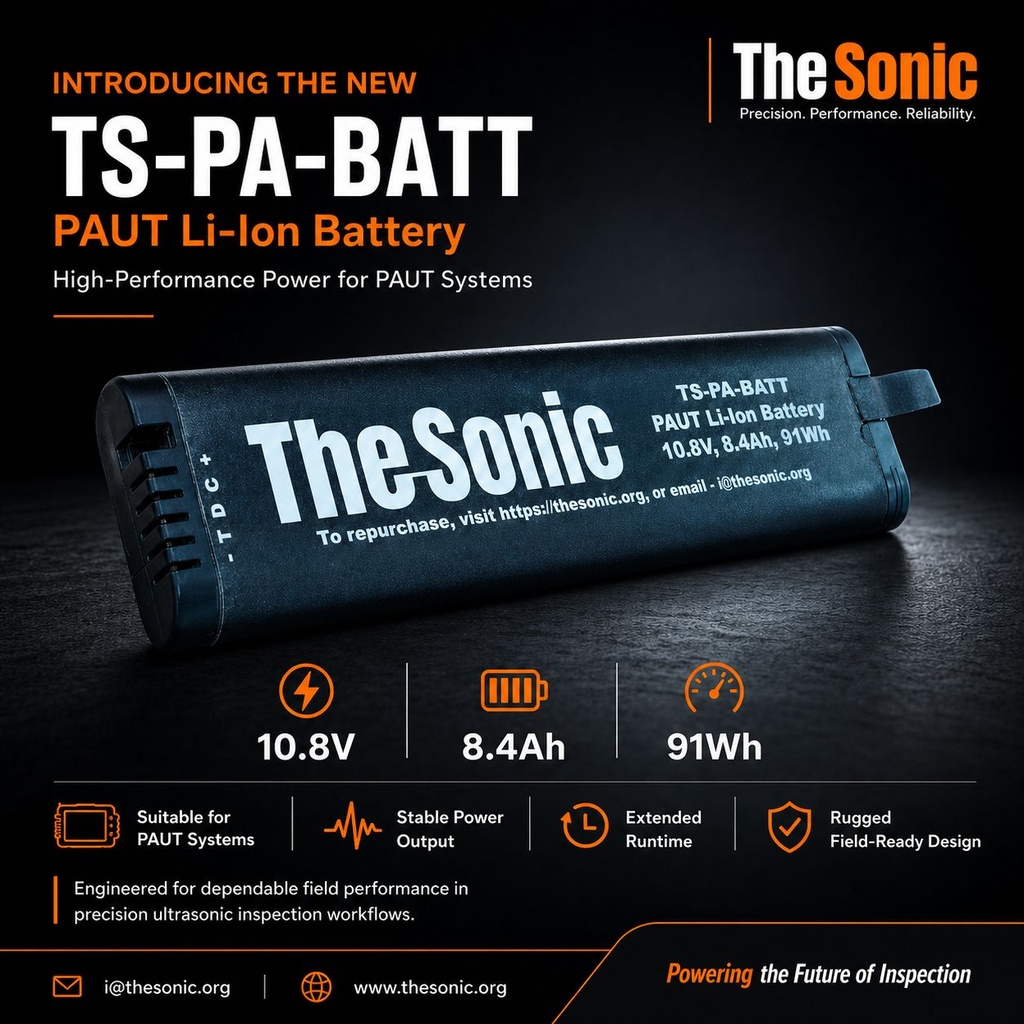 TS-PA-BATT - PAUT Li-Ion Battery for Advanced Ultrasonic Inspection Systems